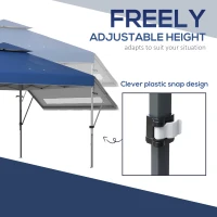 Outsunny 3 x 3m Height Adjustable Pop-Up Gazebo, with Accessories - Blue(m-8)