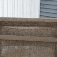 Outsunny Sonnenliege inklusive Kopfkissen, verstellbare Rückenlehne, wetterbeständig, Massivholz, Braun + Natur(m-8)