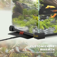 PawHut 12L Vivarium for Lizards, Frogs, Snakes, Turtles, Tortoises w/ Anti-Escape Design, Ventilation(m-7)