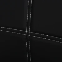 HOMCOM Set 5 Pezzi con 1 Tavolo e 4 Sedie per Cucina o Sala da Pranzo in Finta Pelle, Metallo e Vetro Temperato, Nero(m-9)