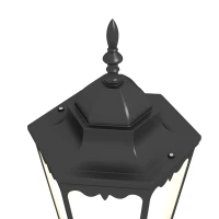 Outsunny Lampe de jardin lampadaire d'extérieur lampe d'extérieur Hongkong abat-jour verre culot E27 aluminium Ø23 x 114H cm noir(m-8)