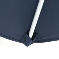 Outsunny Ombrellone da Giardino ad Altezza Regolabile in Metallo e Poliestere, Ø292x242 cm, Blu Scuro(m-9)