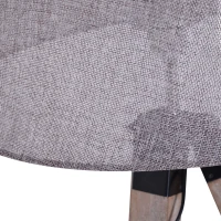 HOMCOM Tripod Floor Lamps for Living Room Bedroom, Modern Adjustable Standing Lamp with Wood Legs, Drum Fabric Shade, 99-143cm, Grey(m-8)