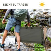 Outsunny Faltstuhl 2-Sitzer faltbar Campingstuhl mit Armlehnen Getränkehalter Outdoor Klappstuhl bis 160 kg belastbar robust Angelstuhl Gartenstuhl für Garten Camping Strand(m-6)