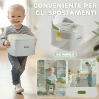 AIYAPLAY Vasino per Bambini 3 in 1 con Vaschetta Rimovibile e Imbottitura, Età 6 Mesi-6 Anni, Grigio(m-7)