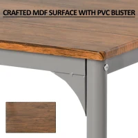 HOMCOM Modern 5-Piece Dining Table Set, Dining Table With 4 Chairs For Compact Dining Room& Kitchen, Brown(m-6)