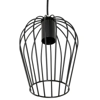 HOMCOM Lámpara Colgante Vintage Lámpara de Techo de Estilo Industrial 3 Portalámparas E27 Lámpara de Suspensión de Metal para Comedor Salón Ø38x133 cm Negro(m-8)
