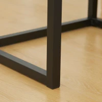 HOMCOM Mesa Auxiliar con Cajón Mesita Auxiliar Moderna con Patas de Acero para Pasillo Salón 40x30x76cm Natural(m-9)