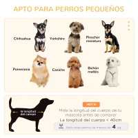 PawHut Caseta para Perros de Madera Cama de Interior para Cachorros con Comedero 2 Cuencos de Acero Inoxidable y Cojín Suave Desenfundable 62x40x54 cm Roble y Gris(m-4)