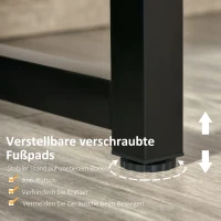 HOMCOM Schreibtisch Computertisch mit Ablage PC Tisch Bürotisch Industriestil Metall Rustikales Braun 120 x 60 x 85 cm(m-5)