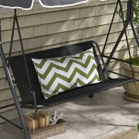 Outsunny Garden Swing Seat Cover Replacement, for 2 and 3 Seater Swing Bench, 115cm x 45cm x 45cm, Black(m-10)