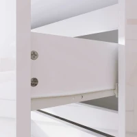 HOMCOM Cassettiera Moderna 5 Cassetti Antiribaltamento in Legno, 55x33x100 cm, Bianco Lucido(m-8)