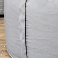 Outsunny Hocker, Ottomane, aufblasbar, waschbarer Bezug, bis 150 kg belastbar, dunkelgrau, 80 x 80 x 37 cm(m-9)