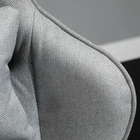 Vinsetto Bürostuhl Computerstuhl Drehstuhl mit abnehmbarem Kopf- und Lendenkissen Wippenfunktion ergonomischer Schreibtischstuhl drehbar höhenverstellbar mit Fußstütze PP Grau 73x57x127-135 cm(m-9)