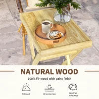 Outsunny 44 x 68cm Wooden Garden Table(m-4)
