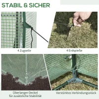 Outsunny Foliengewächshaus Innenhof Balkon Mini-Tragbarer Metallrahmen warmer Gartenschuppen Stahl PE-Kunststoff Grün 100 x 50 x 150 cm(m-5)