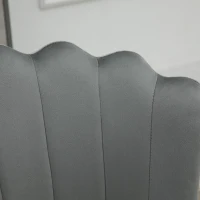 HOMCOM Set 2 Sedie Moderne e Imbottite per Salotto o Soggiorno con Rivestimento Effetto Vellutato, 57x58x88cm, Grigio(m-7)