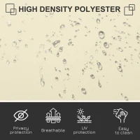 Outsunny Retractable Sun Side Awning Screen Fence Patio Garden Wall Balcony Screening Panel Outdoor Blind Privacy Divider (3x1.6M, Beige)(m-7)