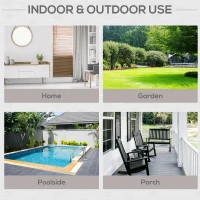 Outsunny Single Rattan Garden Chair, PE Wicker Garden Armchair with Cushions, Outdoor Rattan Chair with Armrests and Steel Frame for Conservatory, Porch, Patio, Balcony, Dark Grey(m-7)