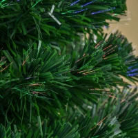 HOMCOM 5FT Pre-Lit Fibre Optic Artificial Christmas Tree Holiday Xmas Décor with Tree Topper Multi-Colour(m-9)