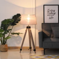 HOMCOM Stehlampe im Skandidesign,  Stehleuchte, Dreibeingestell, höhenverstellbar(m-7)