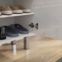 HOMCOM Five-Shelf Shoe Storage Cupboard - White(m-9)