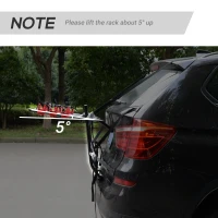 HOMCOM Foldable 3 Bike Carrier Rear Hitch Mount Bicycle Rack W/ Straps Car Trunk SUV Travel Transit(m-4)