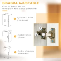 HOMCOM Armario Alacena Buffe Aparador de Cocina Organizador Mueble Auxiliar de Cocina 3 Puertas 1 Cajón y Encimera Abierta para Almacenamiento 71x41x178cm(m-8)