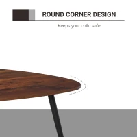 HOMCOM Set of Two Scandinavian-Style Coffee Tables - Walnut(m-8)