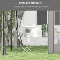 Outsunny Set of Two 295cm Replacement Canopy Walls - Grey(m-5)