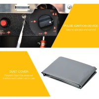 Outsunny 11.2KW Outdoor Patio Gas Heater Freestanding Pyramid Propane Heater Garden Tower Heater with Wheels, Dust Cover, Regulator and Hose, Black, 50 x 50 x 225cm(m-6)