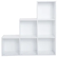 Homcom Meuble de Rangement à 6 Casiers Blanc 92 x 30 x 92 cm(m-6)