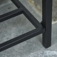 Outsunny Letto per Orto Rialzato, Fioriera Effetto Vimini con Ripiano, Aiuola Rialazata per Esterni e Interni, Grigio (70cm x 30cm x 72cm)(m-8)