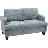 HOMCOM Two-Seater Chenille Sofa - Light Grey(m-11)