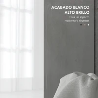 HOMCOM Mueble bajo Lavabo con 2 Puertas y Estantes Ajustables para Lavabo con o sin Pedestal 80x34x60 cm Blanco(m-6)