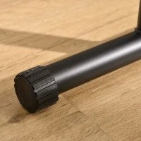 HOMCOM Parallele Fitness per il Potenziamento e la Tonificazione Muscolare Altezza 73cm, in Tubi d'Acciaio Nero(m-7)