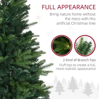 HOMCOM 1.2m 4ft Christmas Tree Entrance Décor 750 Tips Xmas Pre-lit Tree 80 LED with Vase Base(m-5)