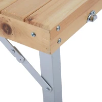 Outsunny Table de Camping Valise en Bois(m-4)