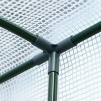 Outsunny Serra da Giardino con Copertura in PE anti UV, Serra per Piante e Fiori Compatta con Porta Avvolgibile, 143x118x212cm(m-9)