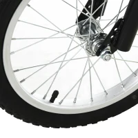 HOMCOM Scooter Patinete para Niños Mayores de 5 Años con 2 Neumáticos de Caucho Inflable con Doble Freno Manillar Ajustable en Altura Soporte 100 kg 135x58x88-94 cm Amarillo(m-8)