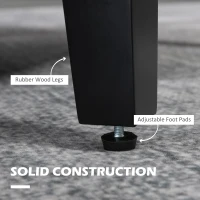 HOMCOM Linen-Look Boxy Armchair - Blue(m-6)