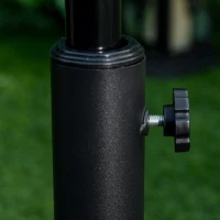 Outsunny 13kg Round Umbrella Base Outdoor Parasol Base Weight Stand Holder for Outdoor Garden Bronze Tone(m-7)