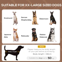 PawHut Raised Dog Bed Waterproof Elevated Pet Cot with Breathable Mesh UV Protection Canopy Brown, for XL Dogs, 122 x 92 x 108cm(m-4)