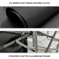 Outsunny Folding Aluminium Camping Chair, with Cooler Bag Table - Green(m-7)