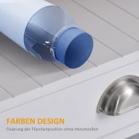 HOMCOM Küchenschrank, Weinschrank, Beistellschrank mit Schublade und Weinregal, Kommode, Sideboard für Küche, Wohnzimmer, Badezimmerschrank, Weiß, 70 x 45 x 88 cm(m-5)