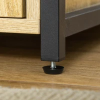 PawHut Casa para Gatos de Madera Mueble Arenero para Gatos 2 en 1 con Armario de Almacenaje Encimera Amplio 2 Puertas Orificio de Entrada Lateral y Barra de Colgar 82,3x51x54 cm Natural(m-8)