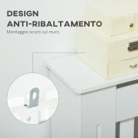 HOMCOM Copritermosifone a Doghe in MDF per Casa e Ufficio, 172x19x81 cm, Bianco(m-6)