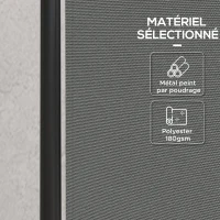 Outsunny Panneau brise-vue paravent extérieur sur roulettes pour le jardin, terrasse, balcon - dim. 183L x 30l x 181H cm - gris(m-6)