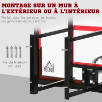 HOMCOM Panier de basketball mural avec panier spécial - 102 x 76 x 110 cm - intérieur extérieur(m-4)