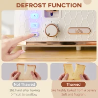 HOMCOM Four-Slice Honeycomb Toaster - White(m-5)